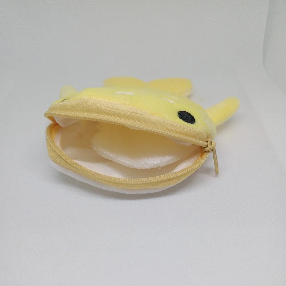 Yellow Whale Shark Coin Wallet Plush Bag Cute Key Or Earphone Pouch
